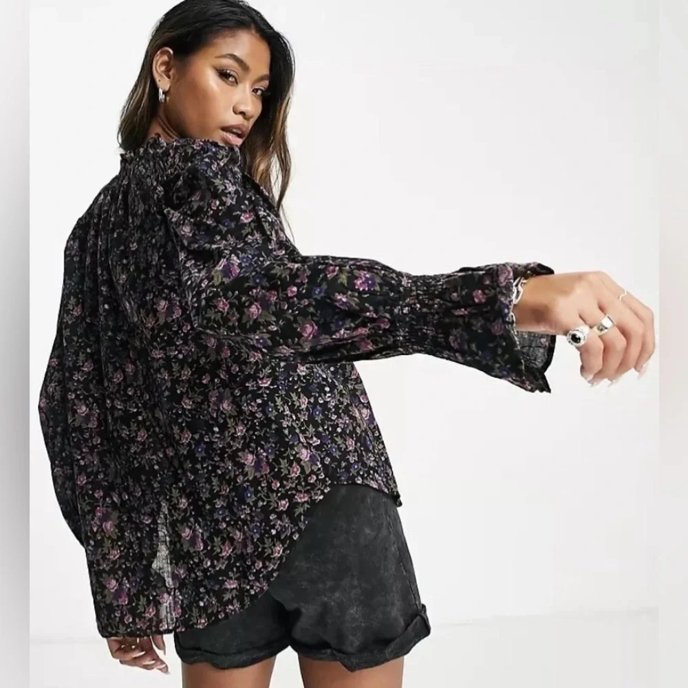 Free People Meant To Be Smocked Blouse size S